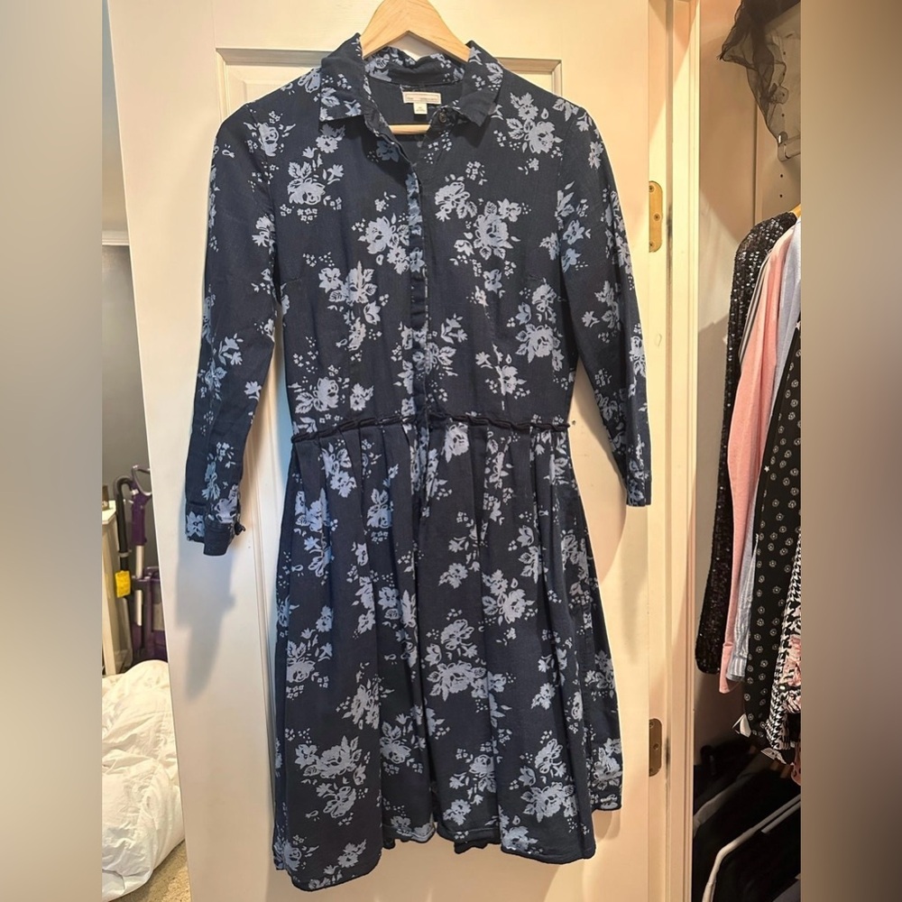 Women’s Gap Chambray Floral XS fit and flare dress